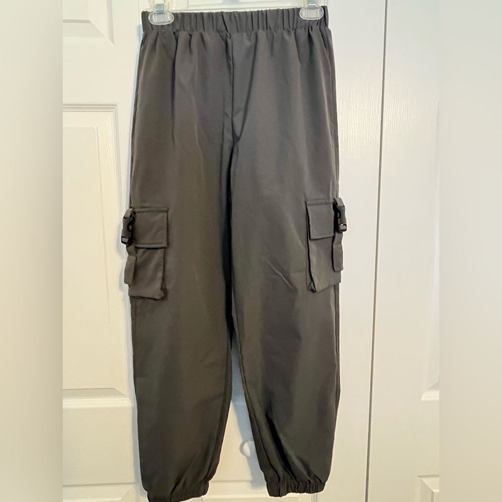 SHEIN Dark Gray Cargo Pants for Girls